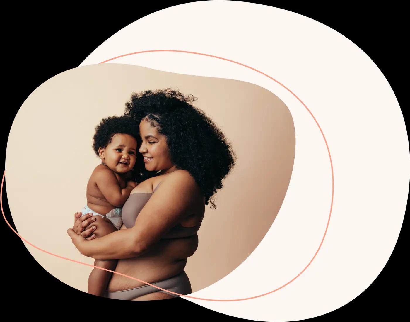Woman holding baby